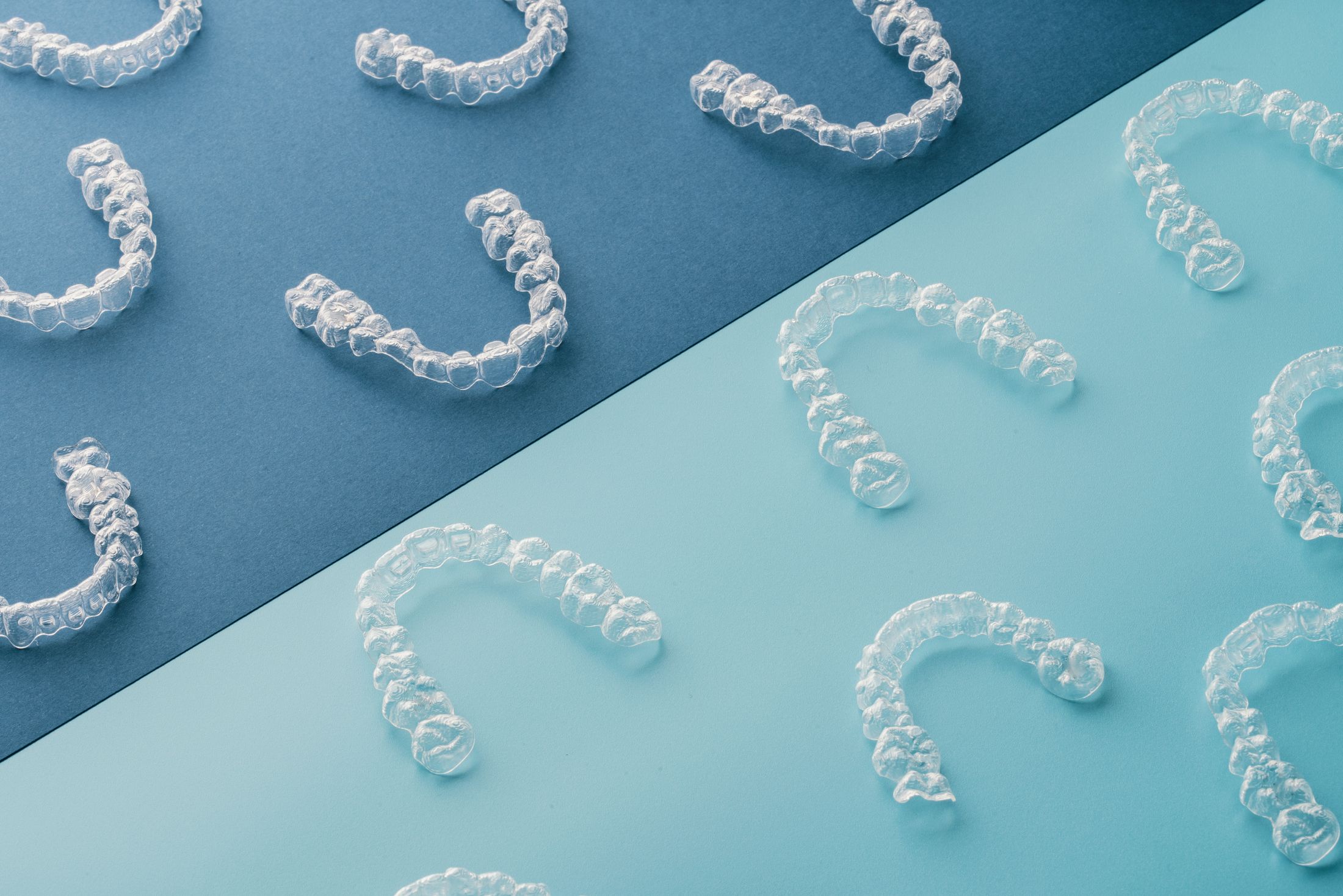 Invisible aligners in bulk